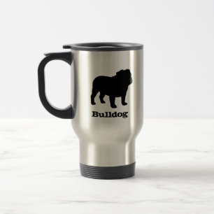 Taza De Viaje Siluetas de Bulldog Inglés con Texto