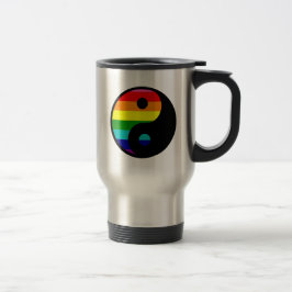 Taza De Viaje Símbolo de equilibrio del orgullo LGBTQ Yin Yang A