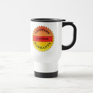 Taza De Viaje Símbolo de garantía de vida Su nombre Mug de viaje