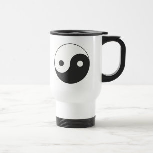 TAZA DE VIAJE SÍMBOLO DE YIN Y DE YANG