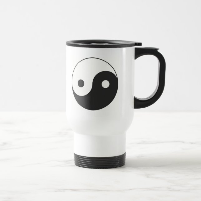 TAZA DE VIAJE SÍMBOLO DE YIN Y DE YANG (Derecha)