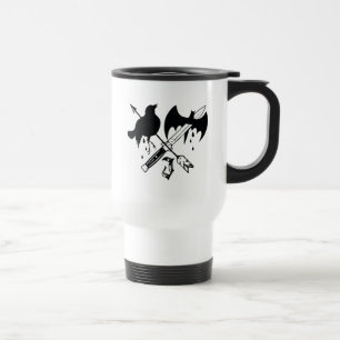 Taza De Viaje Símbolo del comodín del pelotón el   del suicid