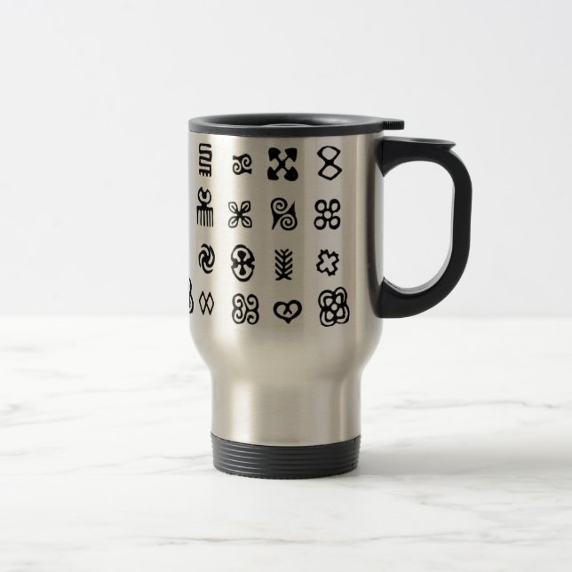 Taza De Viaje Símbolos africanos de Adinkra (Derecha)