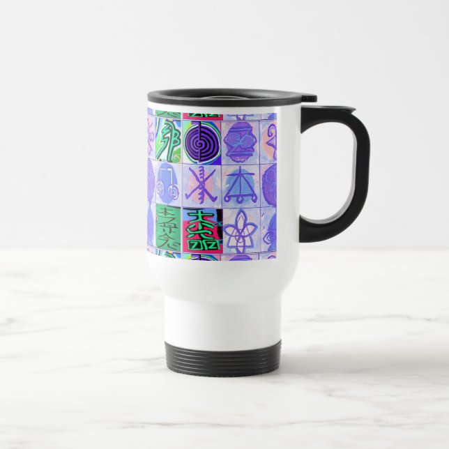Taza De Viaje Símbolos de KARUNA Reiki: Representación artística (Derecha)