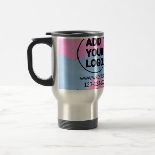 Taza De Viaje Simple código qr minimalista agregar logo escanear
