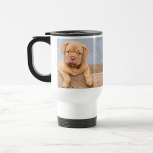 Taza De Viaje simple minimal añade la foto de tu mascota nombre