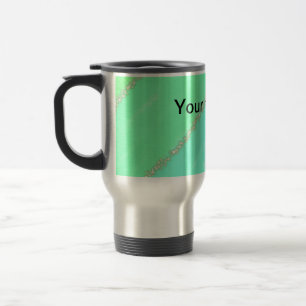 Taza De Viaje Simple minimal green watercolor glitter add text t