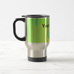 Taza De Viaje Simple minimal verde agua brillante agregar texto