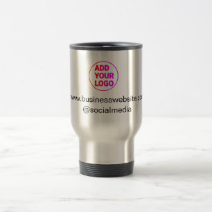 Taza De Viaje simple minimalista agrega tu logotipo/diseño acuar