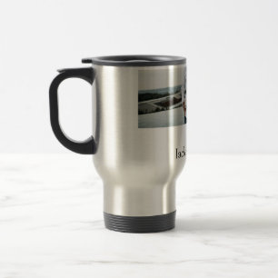 Taza De Viaje Simple texto de foto de nombre minimalista colorid