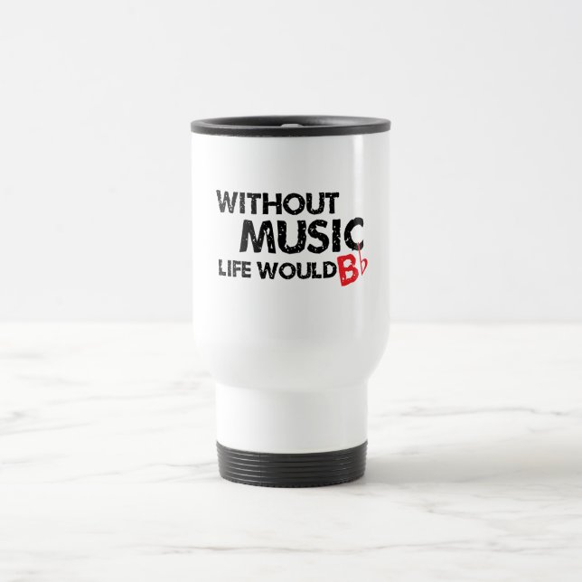 Taza De Viaje Sin vida de la música B (sea) plano (Centro)