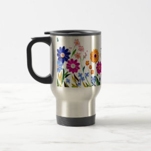 Taza De Viaje Sip en flor - Floral Fantasy Mug ☕ 💐