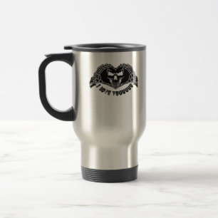 Taza De Viaje Skeleton Hands Skull, Diseño De Halloween Para Bac