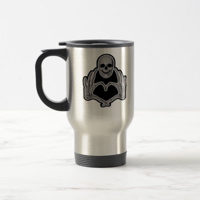 Taza De Viaje Skeleton Heart Hands Classic (Izquierda)