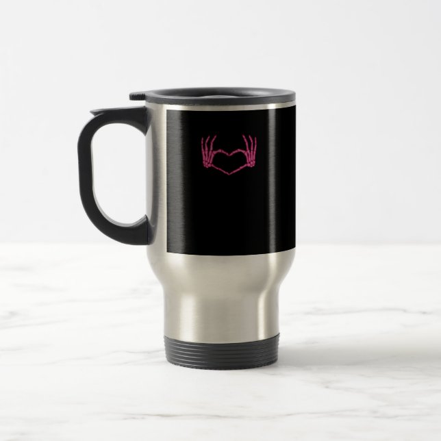 Taza De Viaje Skeleton Heart Hands Classic (Izquierda)