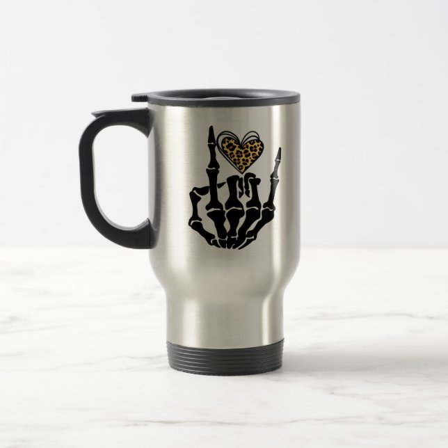 Taza De Viaje Skeleton Heart Hands Classic (Izquierda)