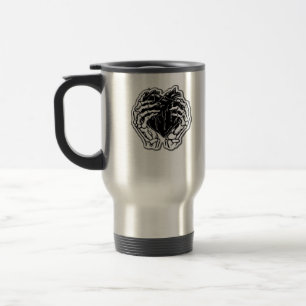 Taza De Viaje Skeleton Heart Hands Funny