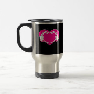 Taza De Viaje Skeleton Heart Hands Gothic Valentine Classic
