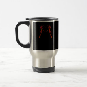 Taza De Viaje Skeleton manos Rótulo de corazón disfraz Funny Hal