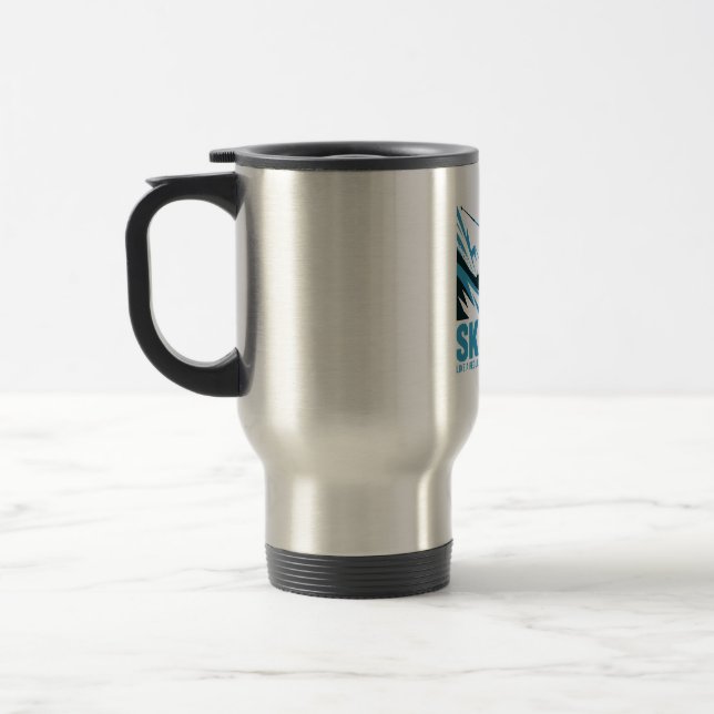 Taza De Viaje Ski Dad Guay Mountain Design (Izquierda)