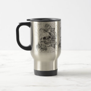 Taza De Viaje Skull N Rosas Mug