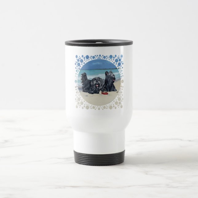 Taza De Viaje Skye Terriers, Beach Day Travel Mug! (Centro)