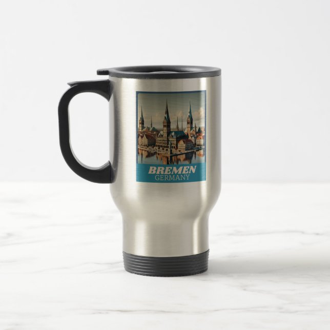 Taza De Viaje Skyline Retro Bremen (Izquierda)