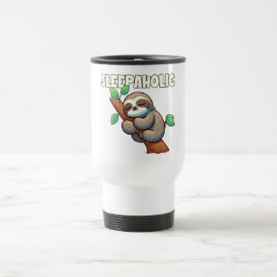 Taza De Viaje Sleepaholic - Amantes del sueño - Locura durmiente