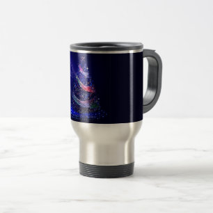 Taza De Viaje SlipperyJoe árbol de Navidad digital translúcido r
