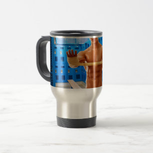 Taza De Viaje SlipperyJoe hombre muscular abs vestuario de baldo