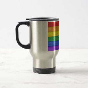 Taza De Viaje SlipperyJoe's clásico arcoíris táctil artesanal 