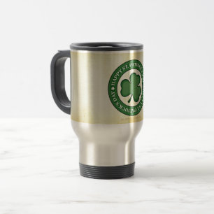 Taza De Viaje SlipperyJoe's Día de San Patricio brillante trébol