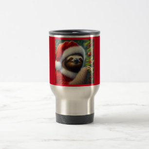 Taza De Viaje Sloth Santa Claus