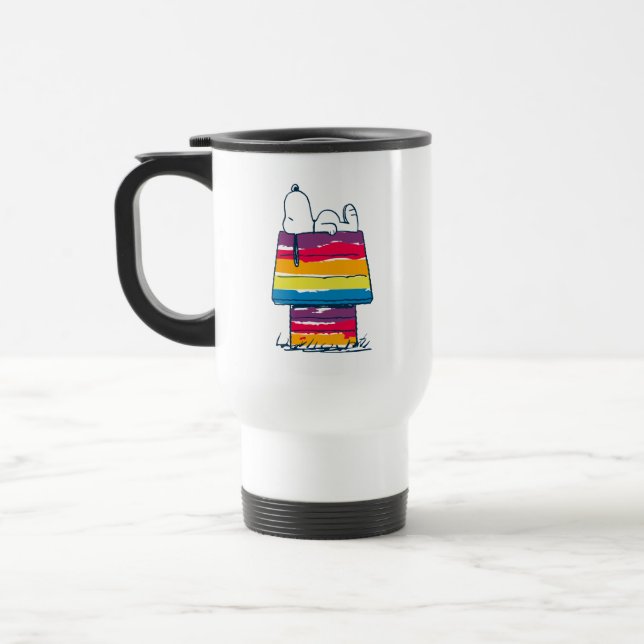 Taza De Viaje Snoopy | Casa de perros arco iris (Izquierda)