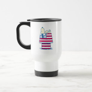 Taza De Viaje Snoopy on the 4 of July Dog House