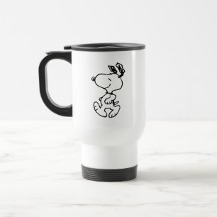 Taza De Viaje Snoopy So Sweet Flower Pattern