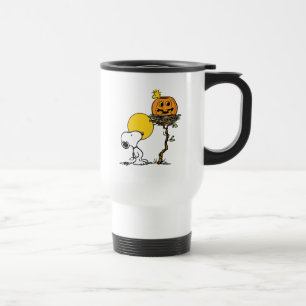 Taza De Viaje Snoopy & Woodstock Nest con Jack O' Lantern