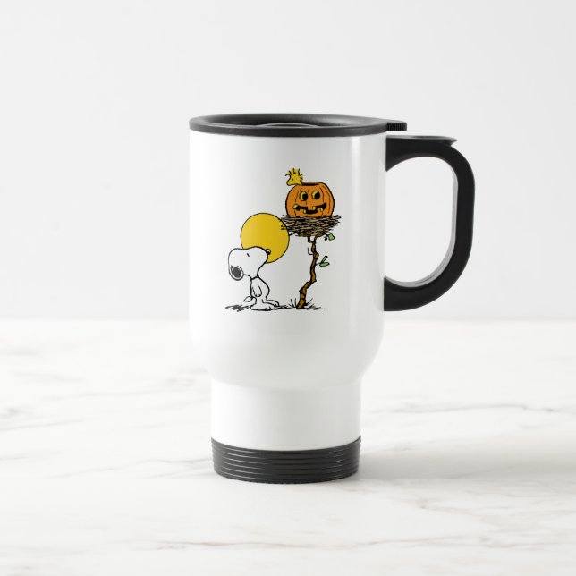 Taza De Viaje Snoopy & Woodstock Nest con Jack O' Lantern (Derecha)