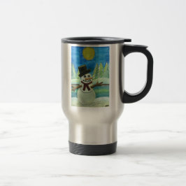 Taza De Viaje Snowman con un beso solar