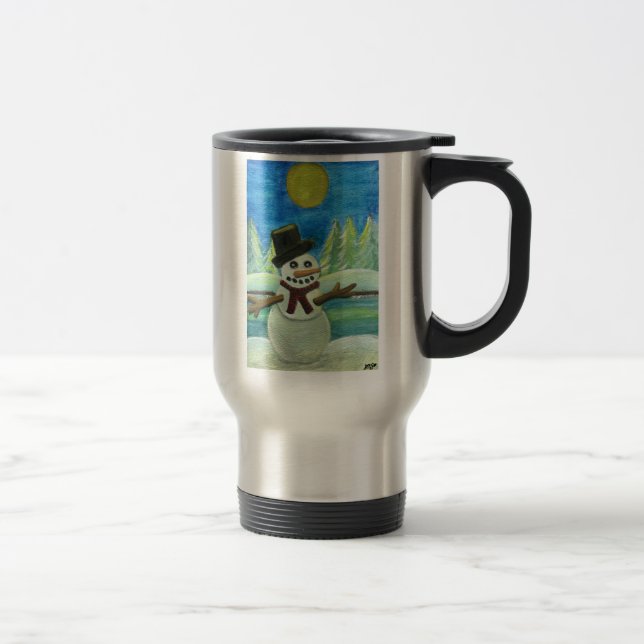 Taza De Viaje Snowman con un beso solar (Derecha)