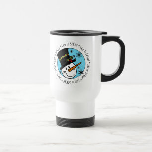 Taza De Viaje Snowman deja que la nieve