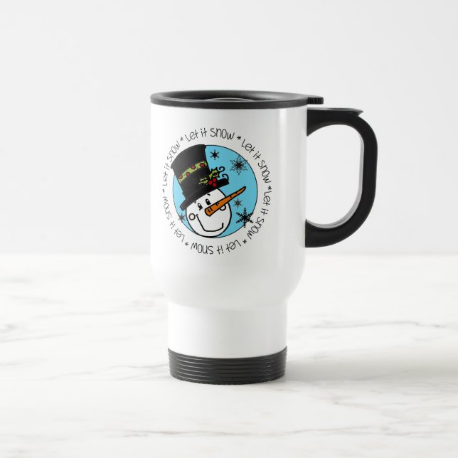 Taza De Viaje Snowman deja que la nieve (Derecha)