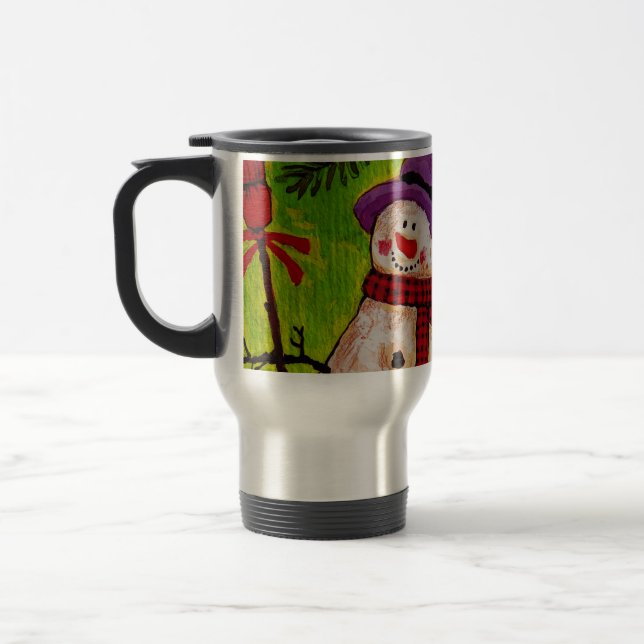 Taza De Viaje Snowman y Broom (Izquierda)