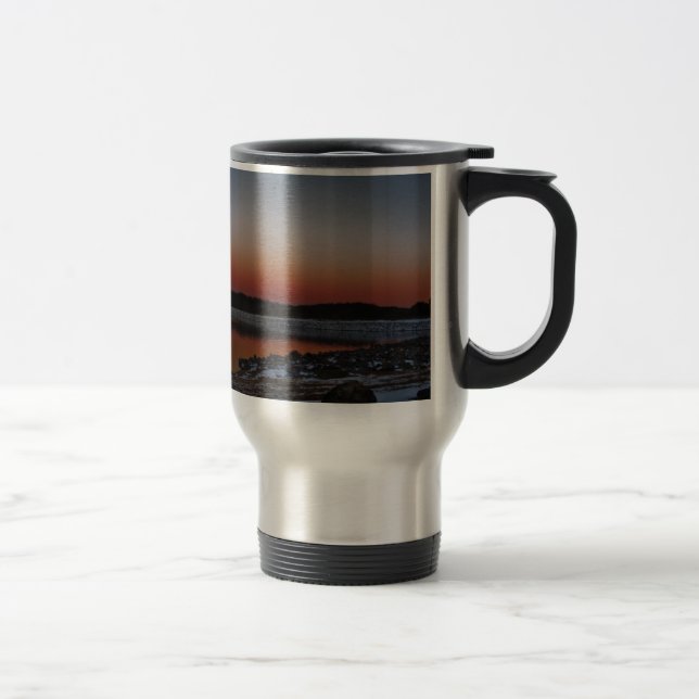 Taza De Viaje Snowy Sunset en Lake Arrowhead (Derecha)