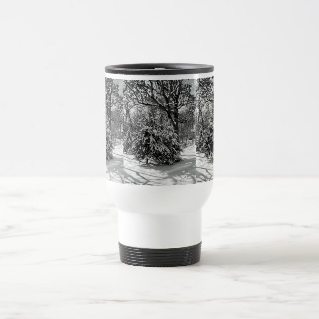 Taza De Viaje Snowy Winter Landscape Coffee Mug (Centro)