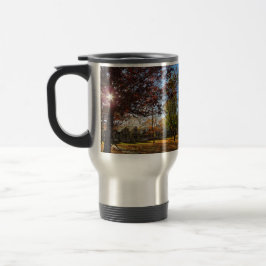 Taza De Viaje Sol y cabañas otoñales - Viñal de Martha