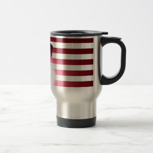 Taza De Viaje Soldador y bandera americana
