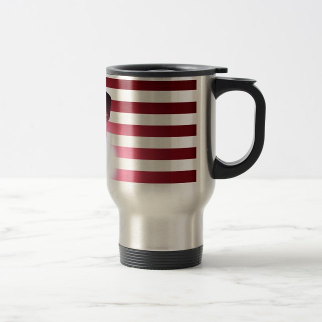 Taza De Viaje Soldador y bandera americana (Derecha)