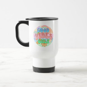 Taza De Viaje Sólo Buenos Sentimientos Retro Vintage