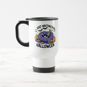 Taza De Viaje Solo Esperando Halloween – Divertida Temporada de 